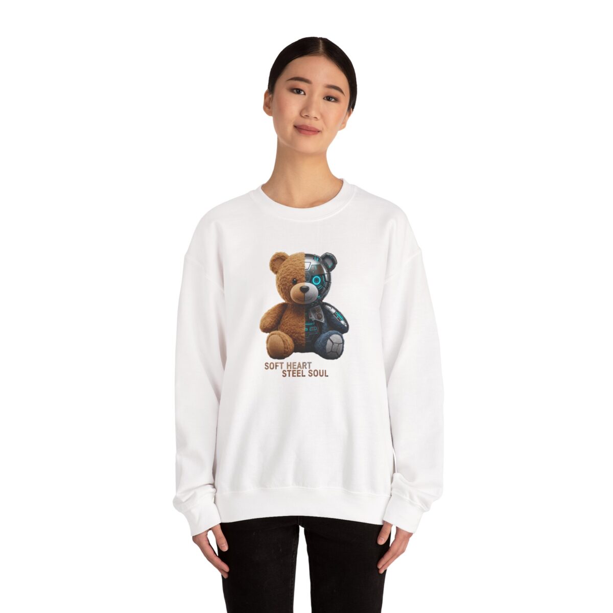 SOFT HEART, STEEL SOUL Unisex Heavy Blend™ Crewneck Sweatshirt - Image 4
