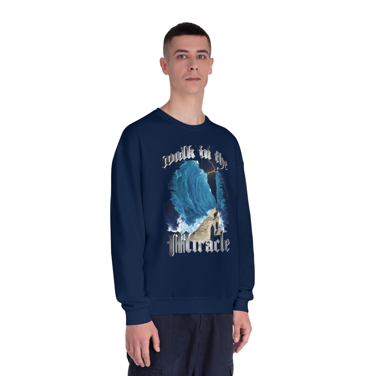 Walk in the miracle Unisex NuBlend® Crewneck Sweatshirt - Image 11