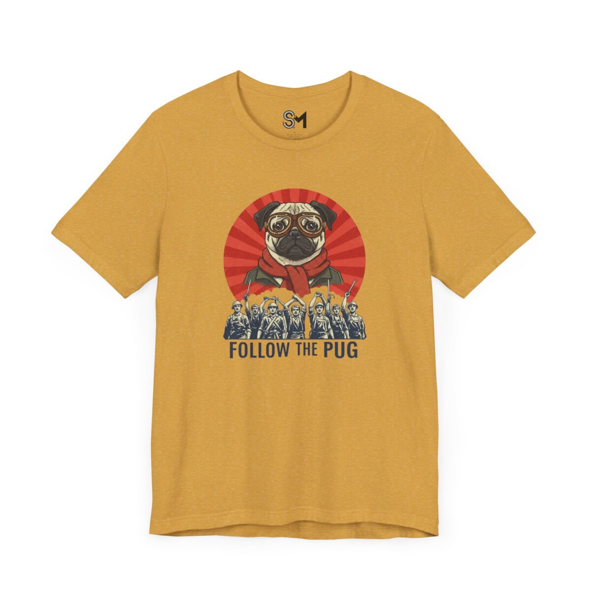 Follow the pug Unisex Jersey Short Sleeve Tee - Image 35
