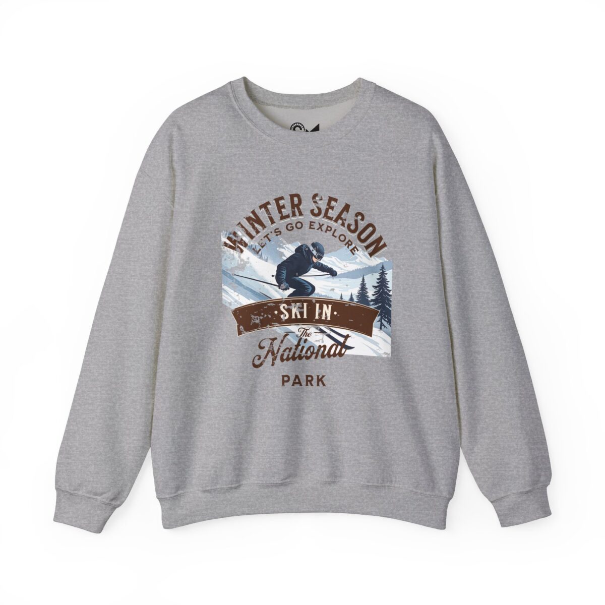 Ski in the national park Unisex Heavy Blend™ Crewneck Sweatshirt - Image 13