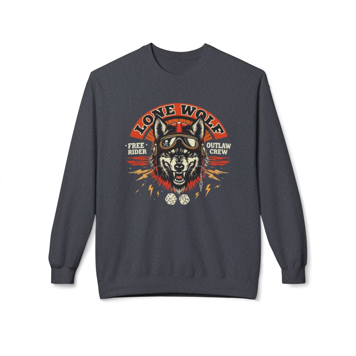 Lone Wolf Unisex Midweight Softstyle Fleece Crewneck Sweatshirt - Image 17