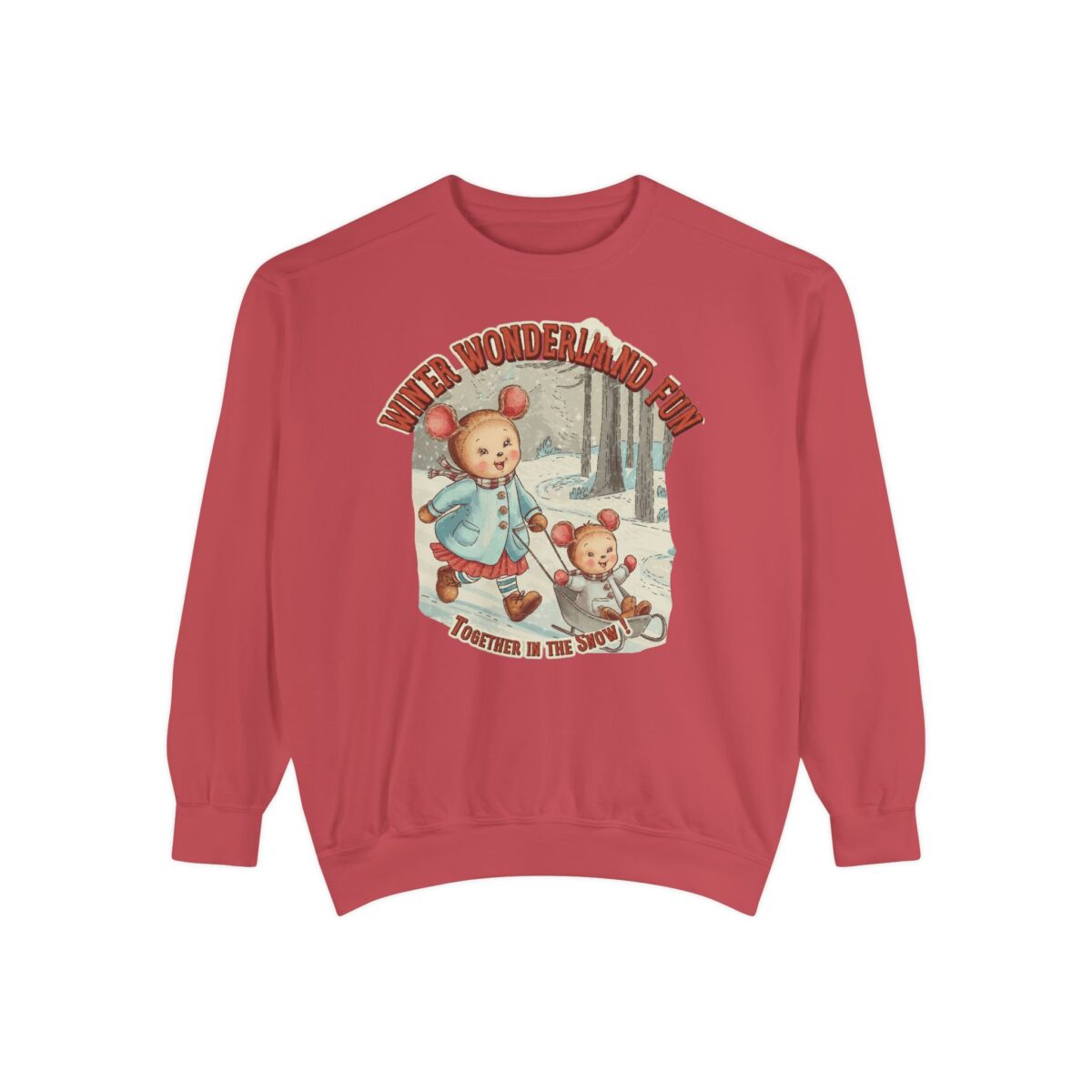 Winter wonderland fun Unisex Garment-Dyed Sweatshirt - Image 25