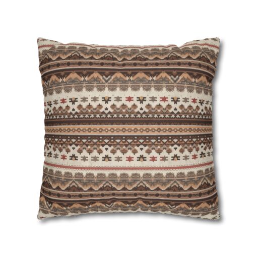 Warm Nordic Knit  Faux Suede Square Pillowcase - Image 11