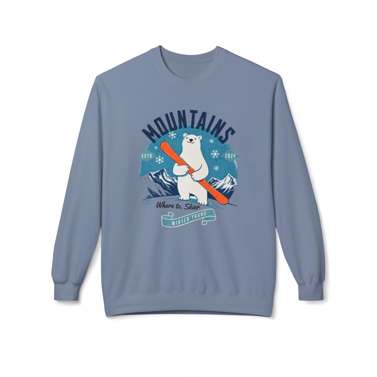 Mountains Unisex Midweight Softstyle Fleece Crewneck Sweatshirt - Image 25