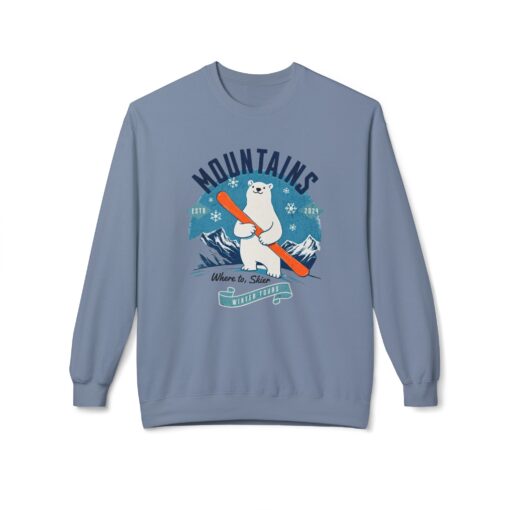 Mountains Unisex Midweight Softstyle Fleece Crewneck Sweatshirt - Image 25