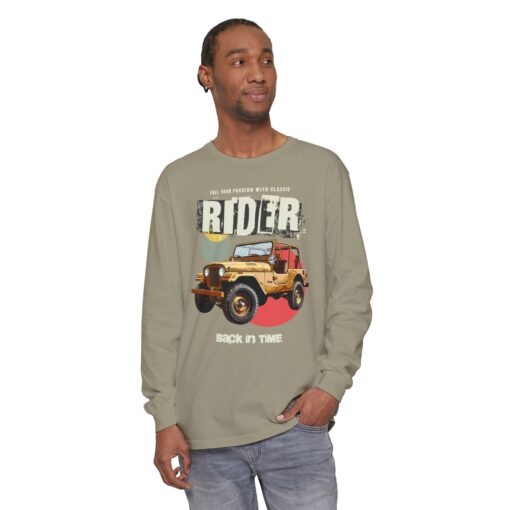 Rider Back in Time Unisex Garment-dyed Long Sleeve T-Shirt - Image 7
