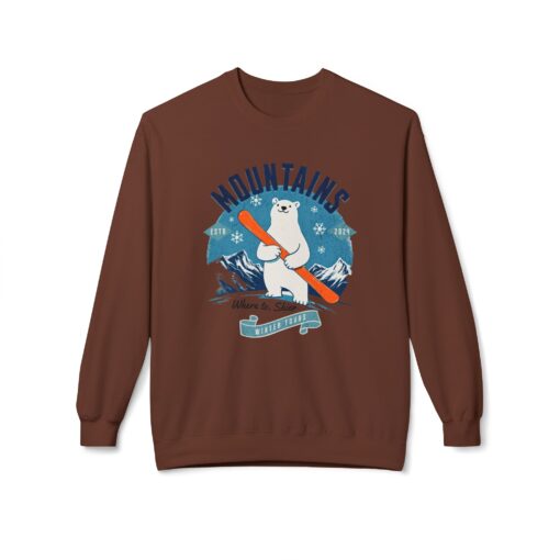 Mountains Unisex Midweight Softstyle Fleece Crewneck Sweatshirt - Image 5