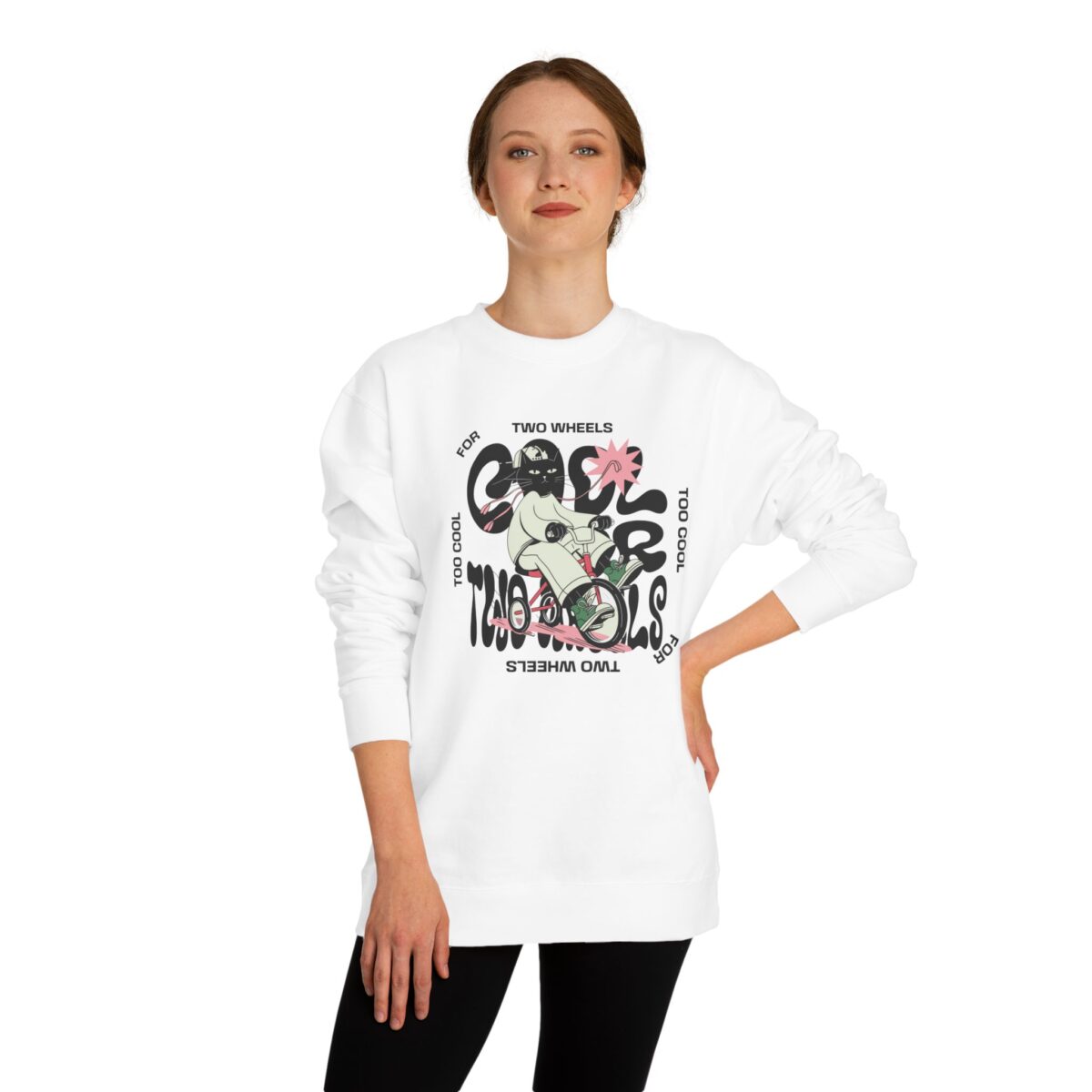 Too cool for two wheels Unisex Crew Neck Sweatshirt - Image 4