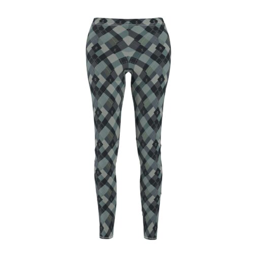 Midnight Plaid Women's Cut & Sew Casual Leggings (AOP)