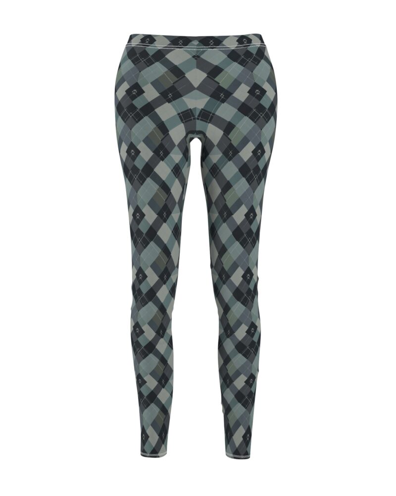 Midnight Plaid Women's Cut & Sew Casual Leggings (AOP)