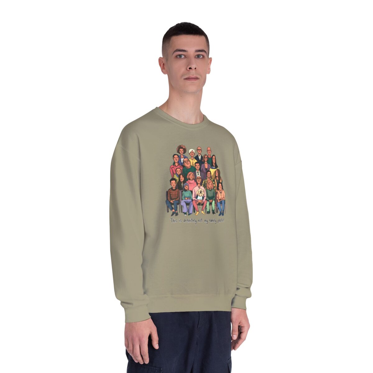 Definitely not my family photo Unisex NuBlend® Crewneck Sweatshirt - Image 11
