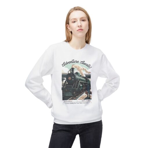 Cross safely Unisex Midweight Softstyle Fleece Crewneck Sweatshirt - Image 3