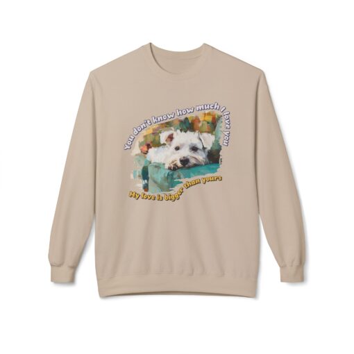 My love is bigger than yours Unisex Midweight Softstyle Fleece Crewneck Sweatshirt - Image 13