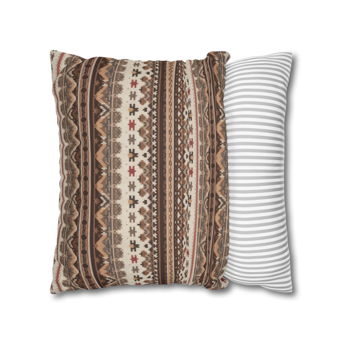 Warm Nordic Knit  Faux Suede Square Pillowcase - Image 12