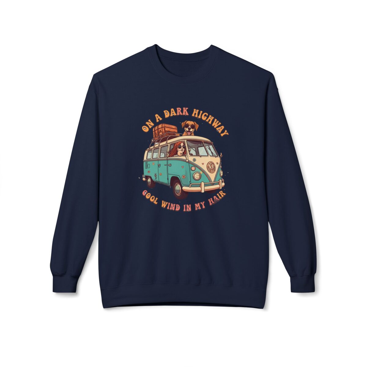 On a dark highway Unisex Midweight Softstyle Fleece Crewneck Sweatshirt - Image 17