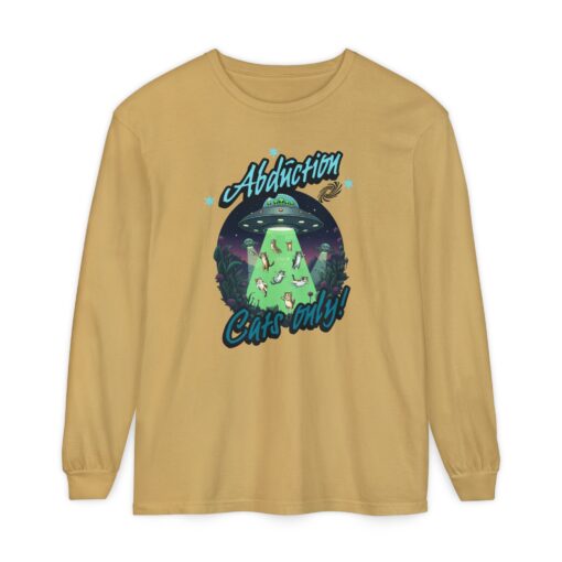 Abduction cats only! Unisex Garment-dyed Long Sleeve T-Shirt - Image 17