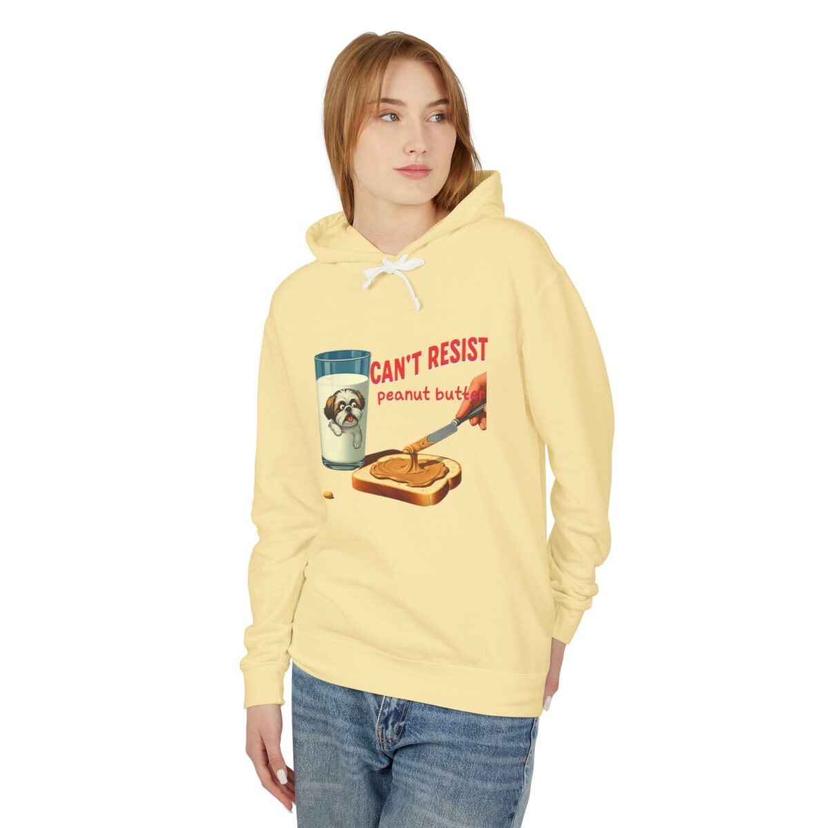 Can't resist peanut butter Unisex Lightweight Hooded Sweatshirt - Image 15