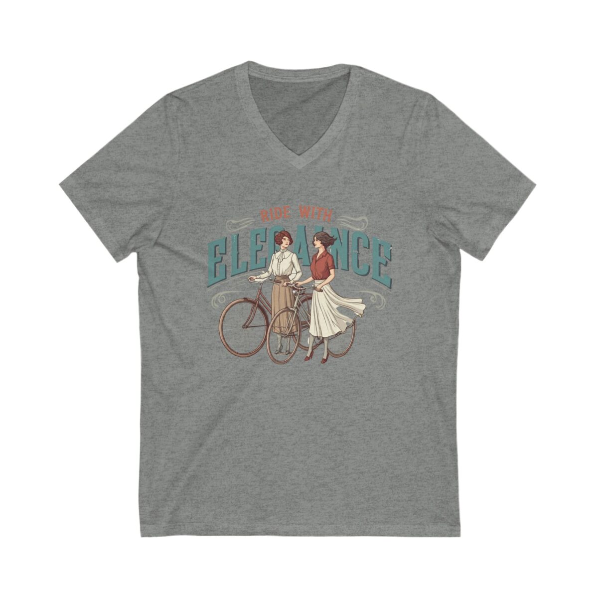 Ride with elegance Unisex Jersey Short Sleeve V-Neck Tee - Image 3