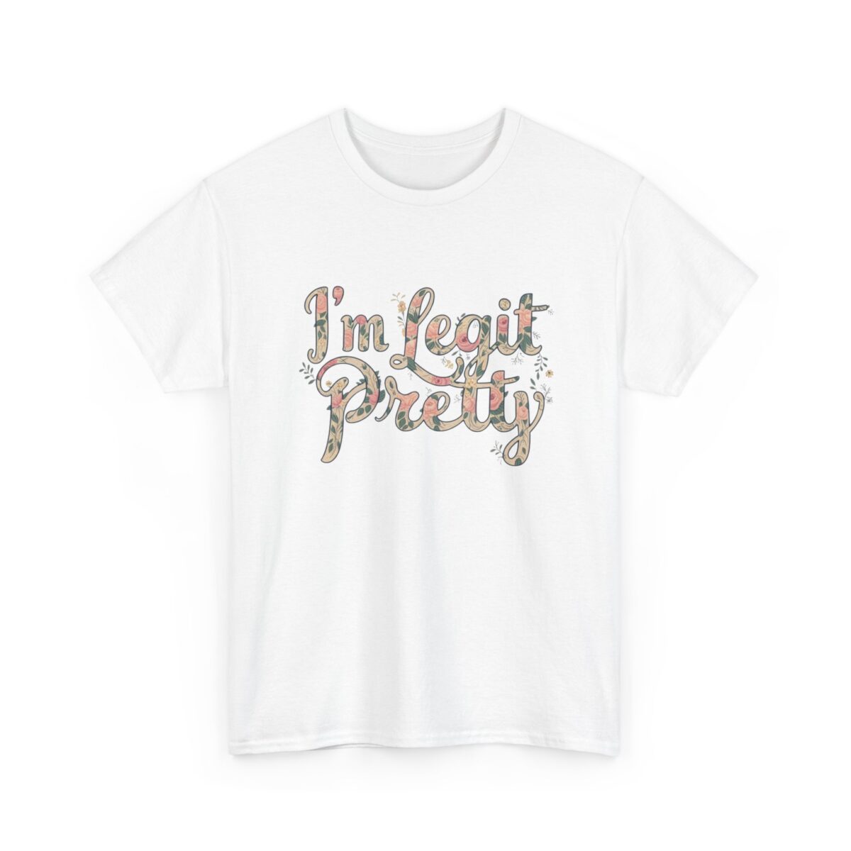I'm legit pretty Unisex Heavy Cotton Tee - Image 3