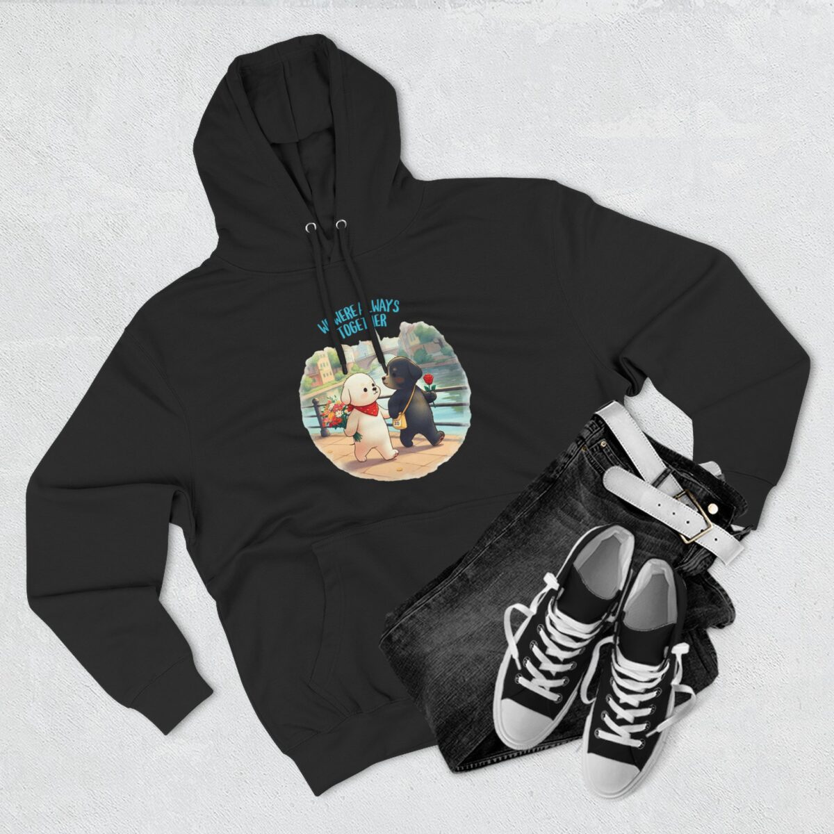 Always together Three-Panel Fleece Hoodie - Image 11