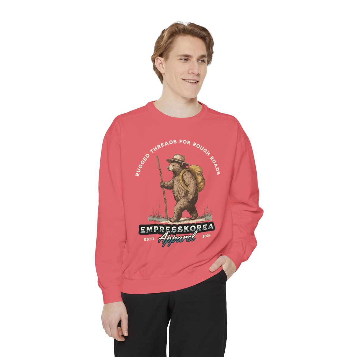 Rugged threads for ruff roads Unisex Garment-Dyed Sweatshirt - Image 47