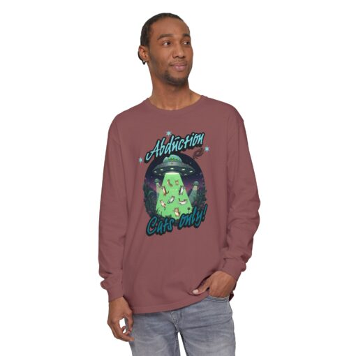 Abduction cats only! Unisex Garment-dyed Long Sleeve T-Shirt - Image 11