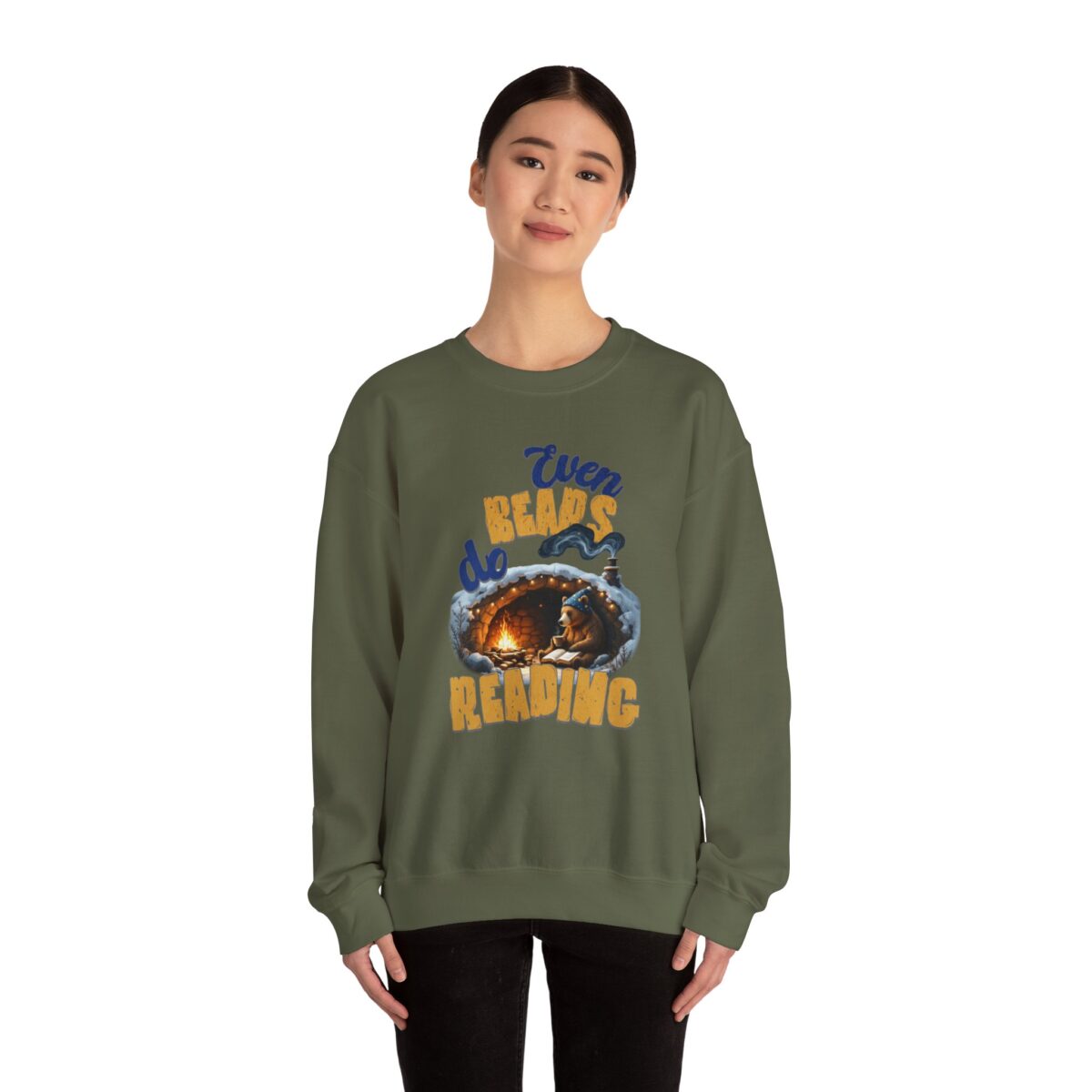 Even bears do reading Unisex Heavy Blend™ Crewneck Sweatshirt - Image 20