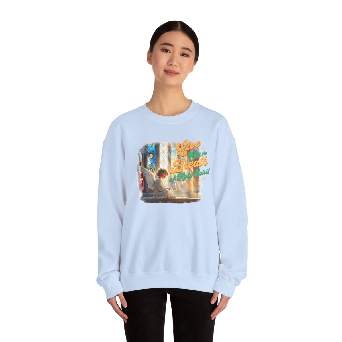 Live on the breath of the Holy Spirit Unisex Heavy Blend™ Crewneck Sweatshirt - Image 20