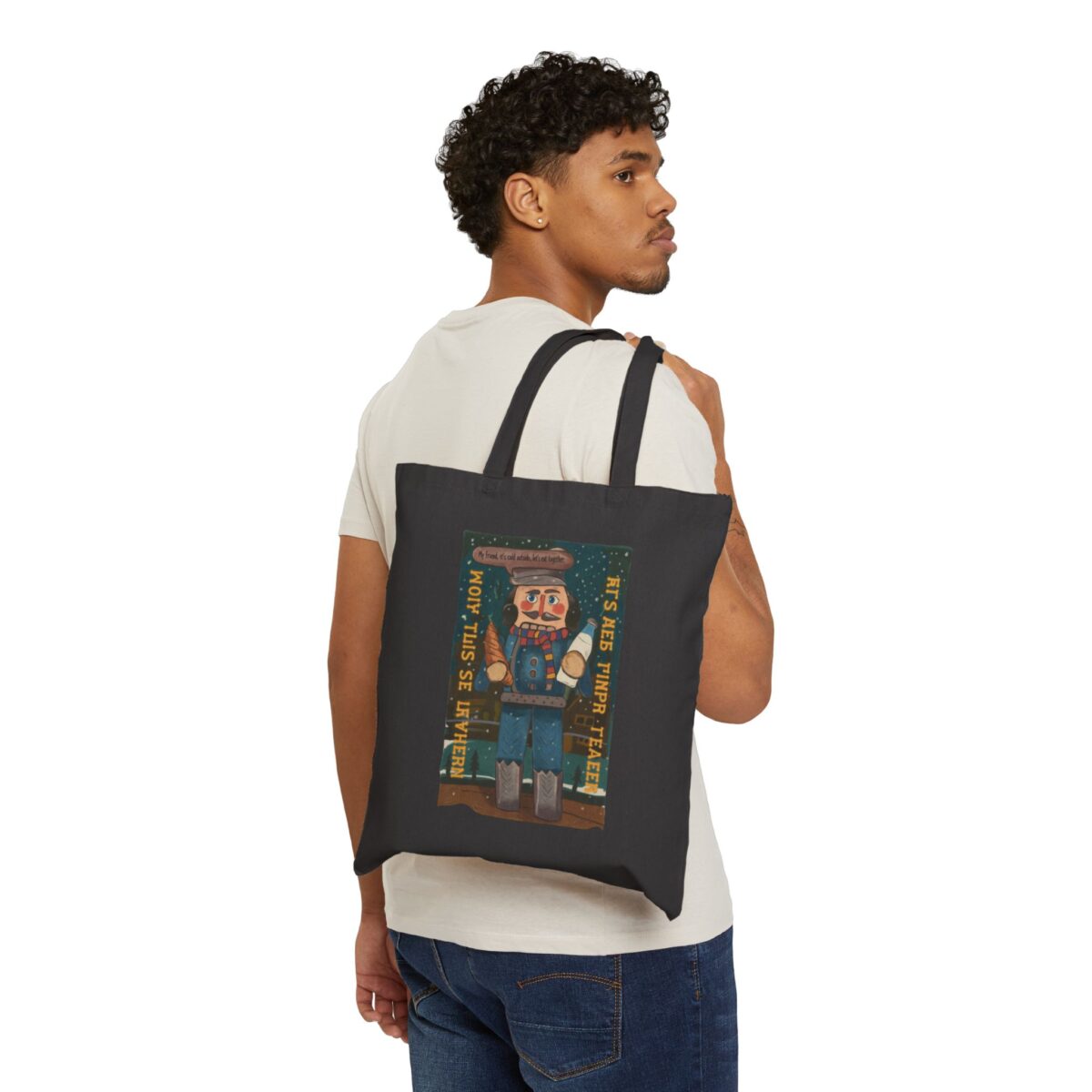 Let's eat together Cotton Canvas Tote Bag - Image 4