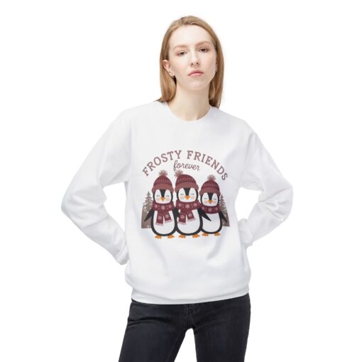 Frosty friends forever  Unisex Midweight Softstyle Fleece Crewneck Sweatshirt - Image 3