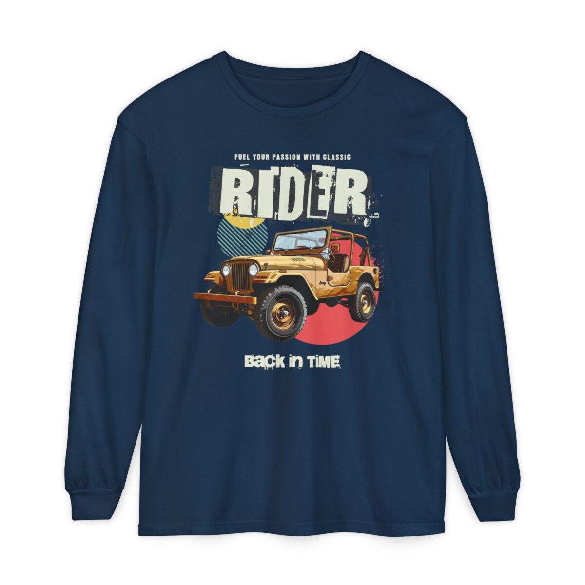 Rider Back in Time Unisex Garment-dyed Long Sleeve T-Shirt - Image 29