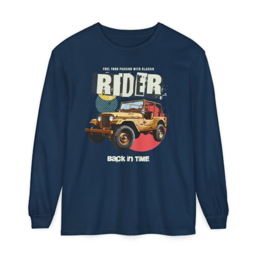 Rider Back in Time Unisex Garment-dyed Long Sleeve T-Shirt - Image 29