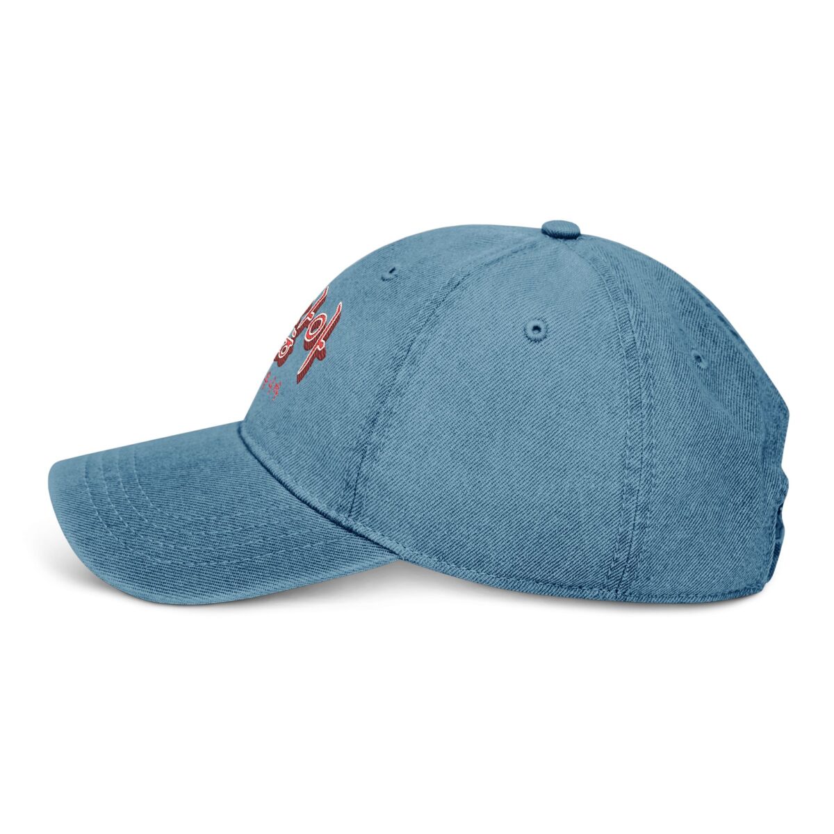 It's Okay Embroidered Denim Hat - '괜찮아' Adjustable Cap for Casual Style - Image 12