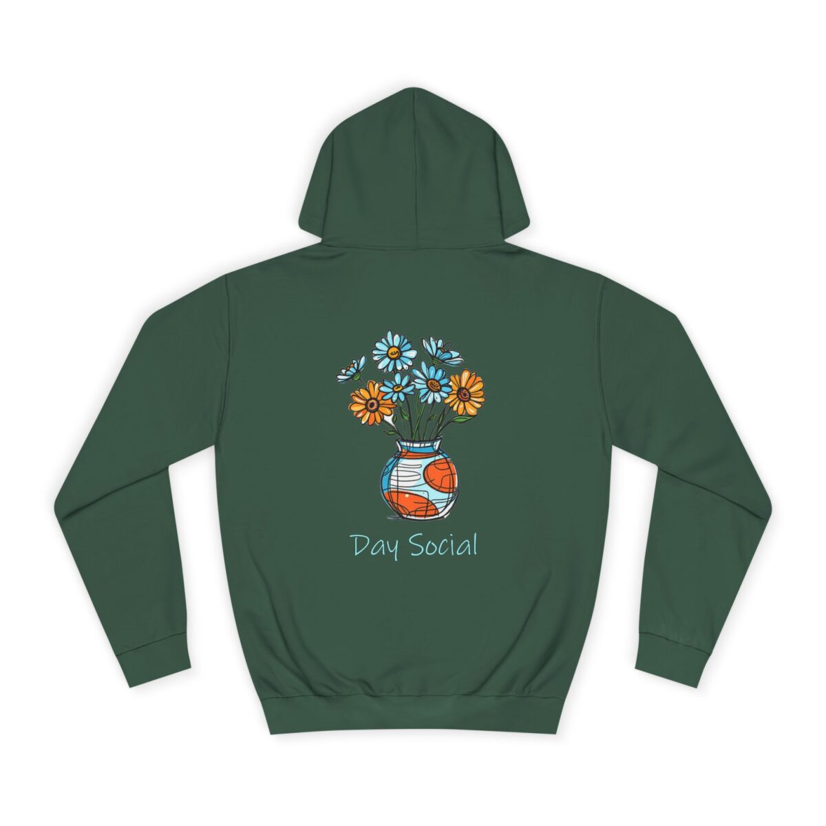 Day Social Unisex College Hoodie, Casual Wear, College Apparel, Gift for Students, Cozy Sweatshirt for Social Gatherings - Image 2