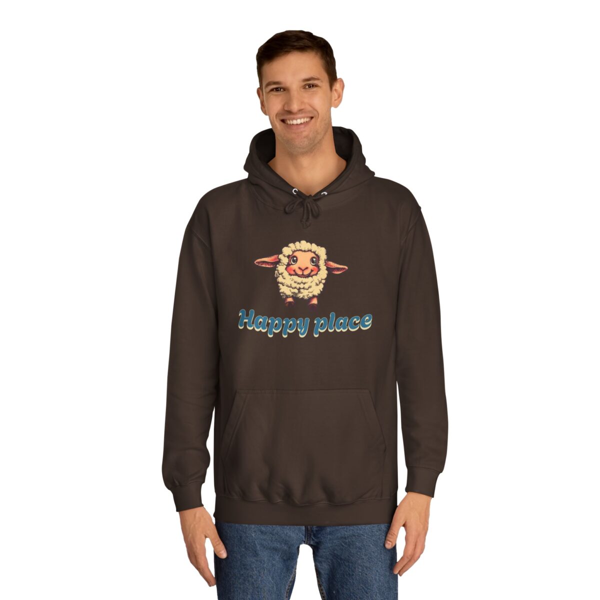 Happy place Unisex College Hoodie - Image 7
