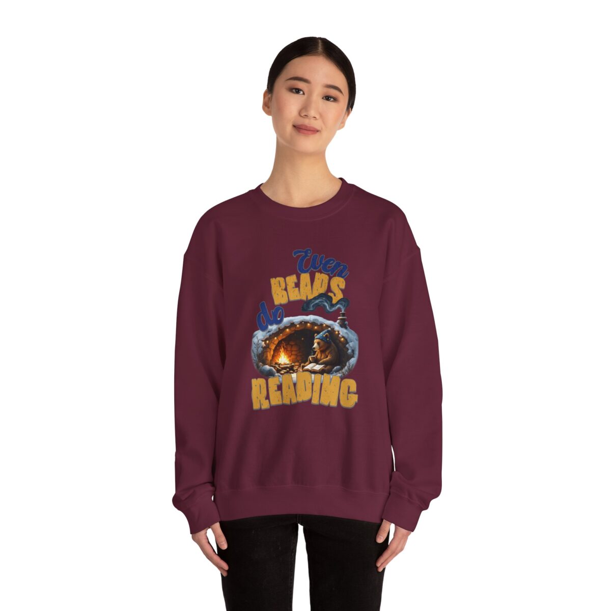 Even bears do reading Unisex Heavy Blend™ Crewneck Sweatshirt - Image 16