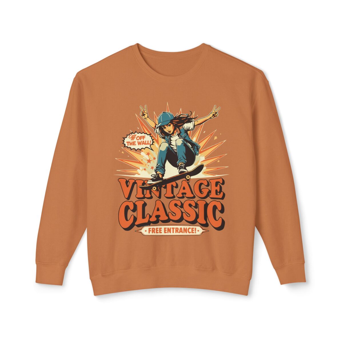 Vintage Classic Unisex Lightweight Crewneck Sweatshirt - Image 13