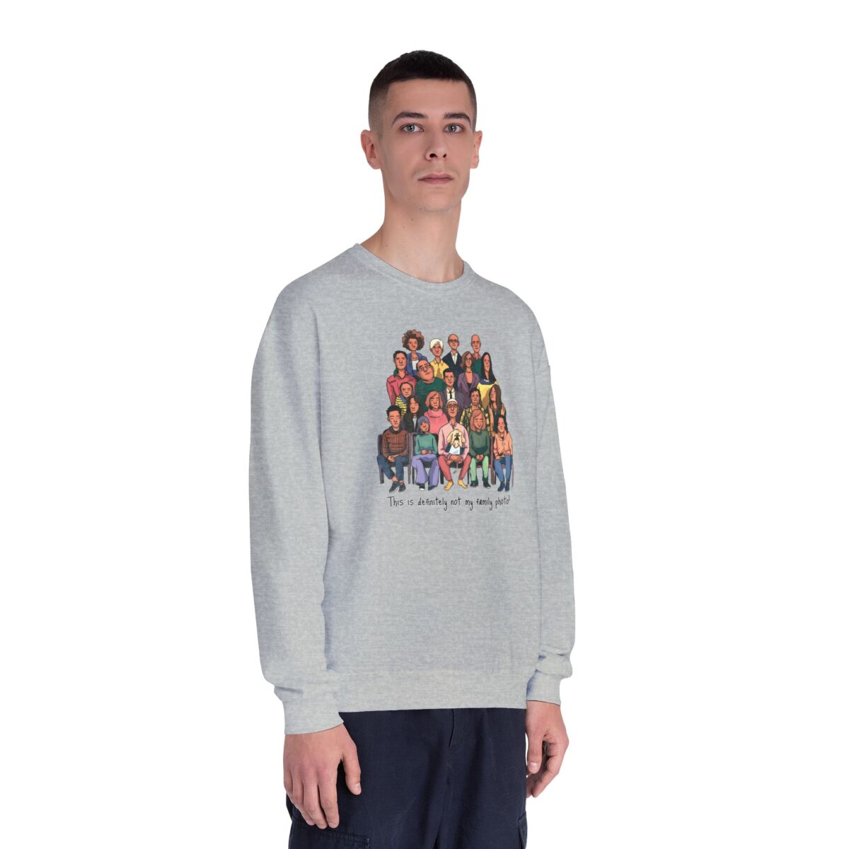 Definitely not my family photo Unisex NuBlend® Crewneck Sweatshirt - Image 27