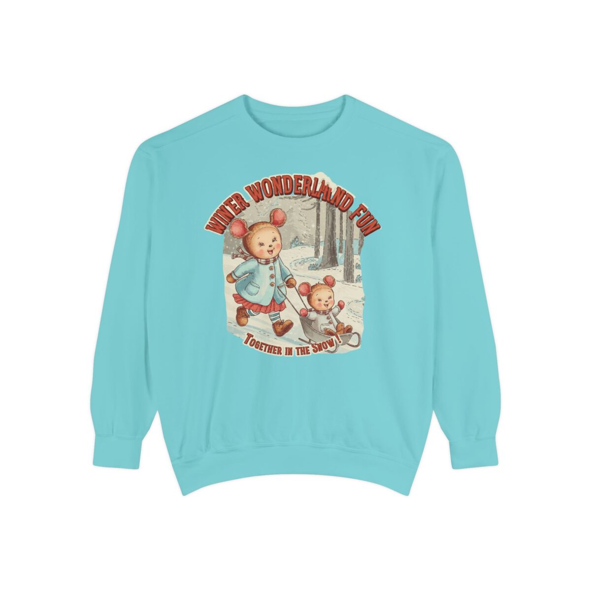 Winter wonderland fun Unisex Garment-Dyed Sweatshirt - Image 13