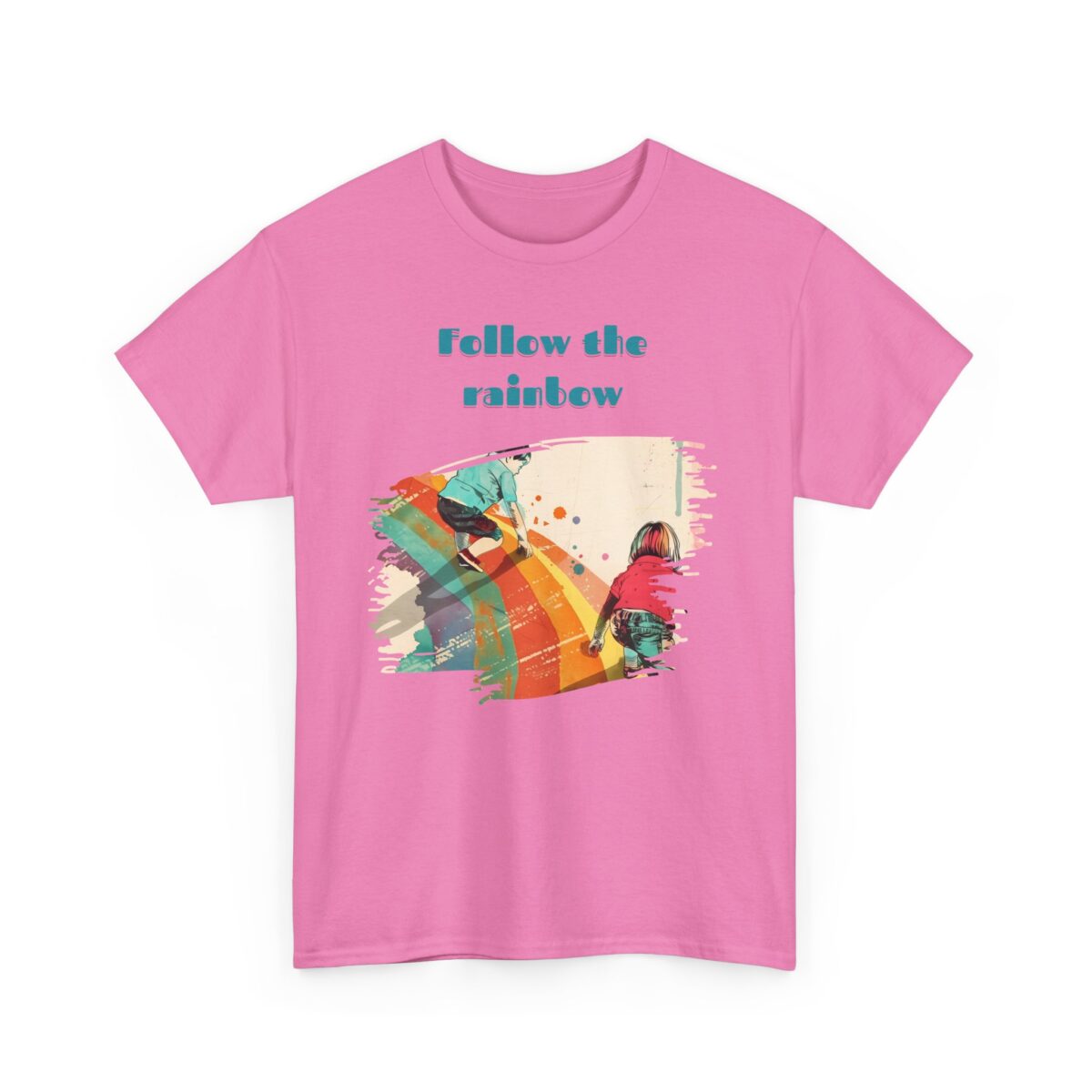 Follow the rainbow Unisex Heavy Cotton Tee - Image 39