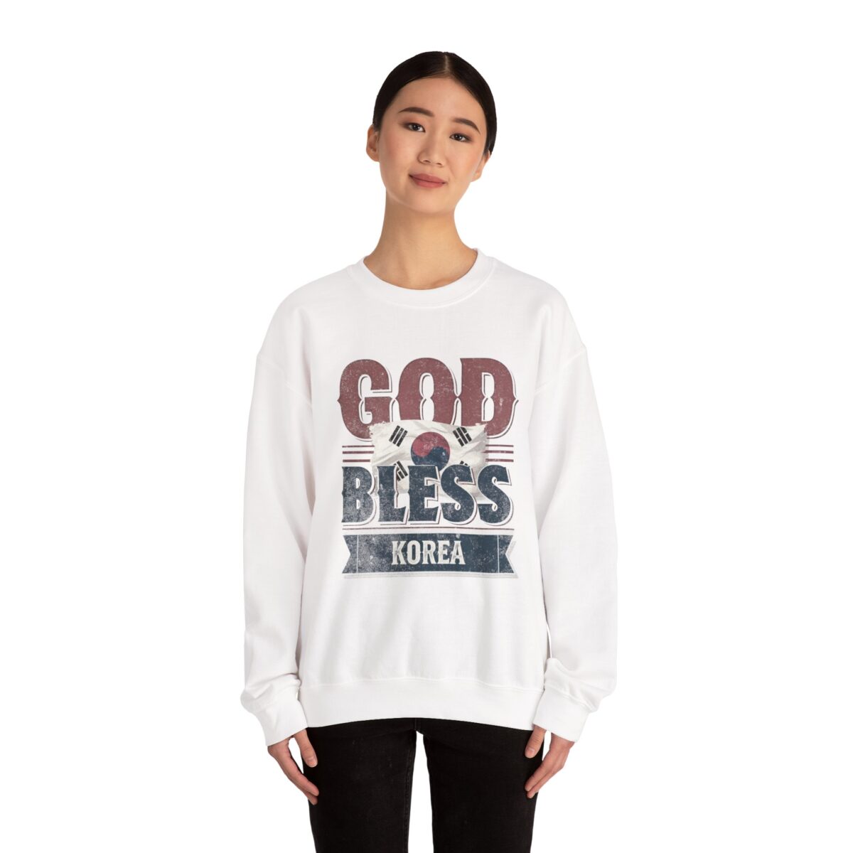God bless Korea Unisex Heavy Blend™ Crewneck Sweatshirt - Image 4