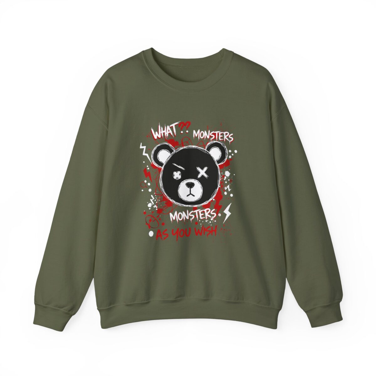 What! monsters as you wish Unisex Heavy Blend™ Crewneck Sweatshirt - Image 9