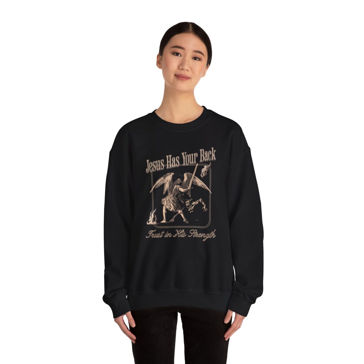 Jeseu has your back Unisex Heavy Blend™ Crewneck Sweatshirt - Image 4