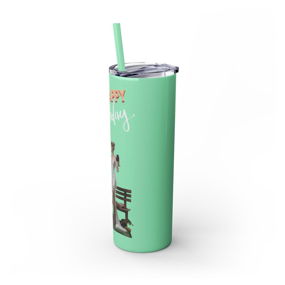 Happy Birthday Skinny Tumbler with Straw, 20oz - Image 12