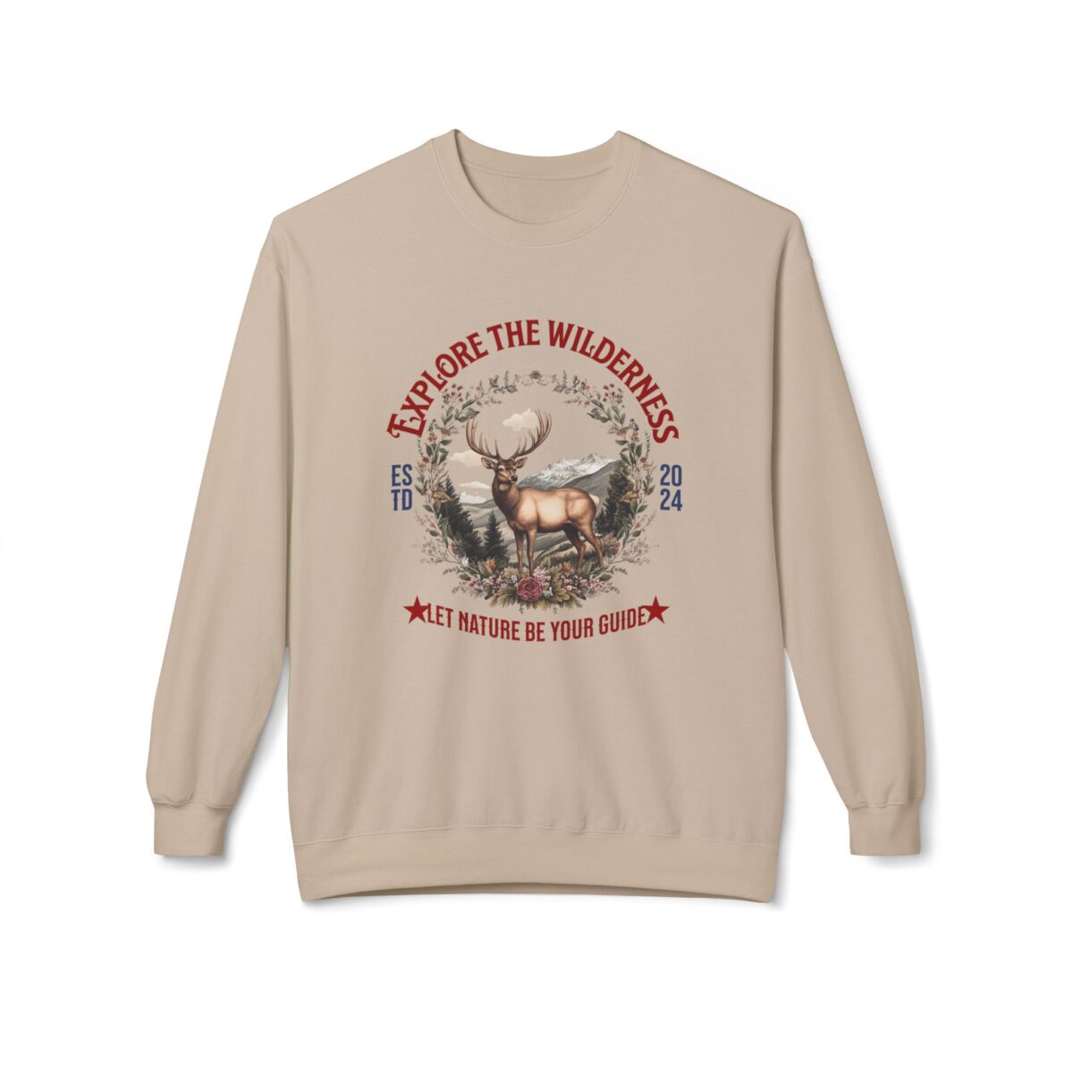 Explore the wilderness Unisex Midweight Softstyle Fleece Crewneck Sweatshirt - Image 5