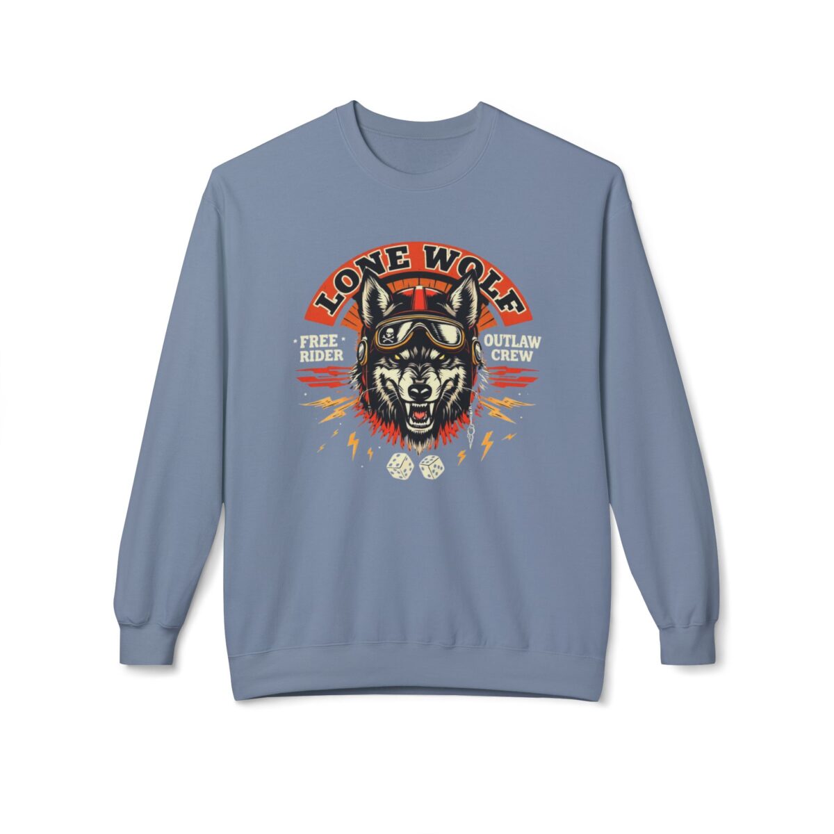 Lone Wolf Unisex Midweight Softstyle Fleece Crewneck Sweatshirt - Image 21