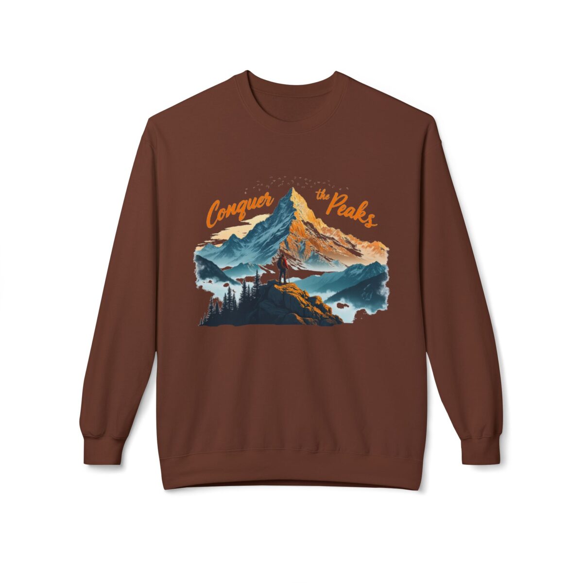 Conquer the peaks Unisex Midweight Softstyle Fleece Crewneck Sweatshirt - Image 9