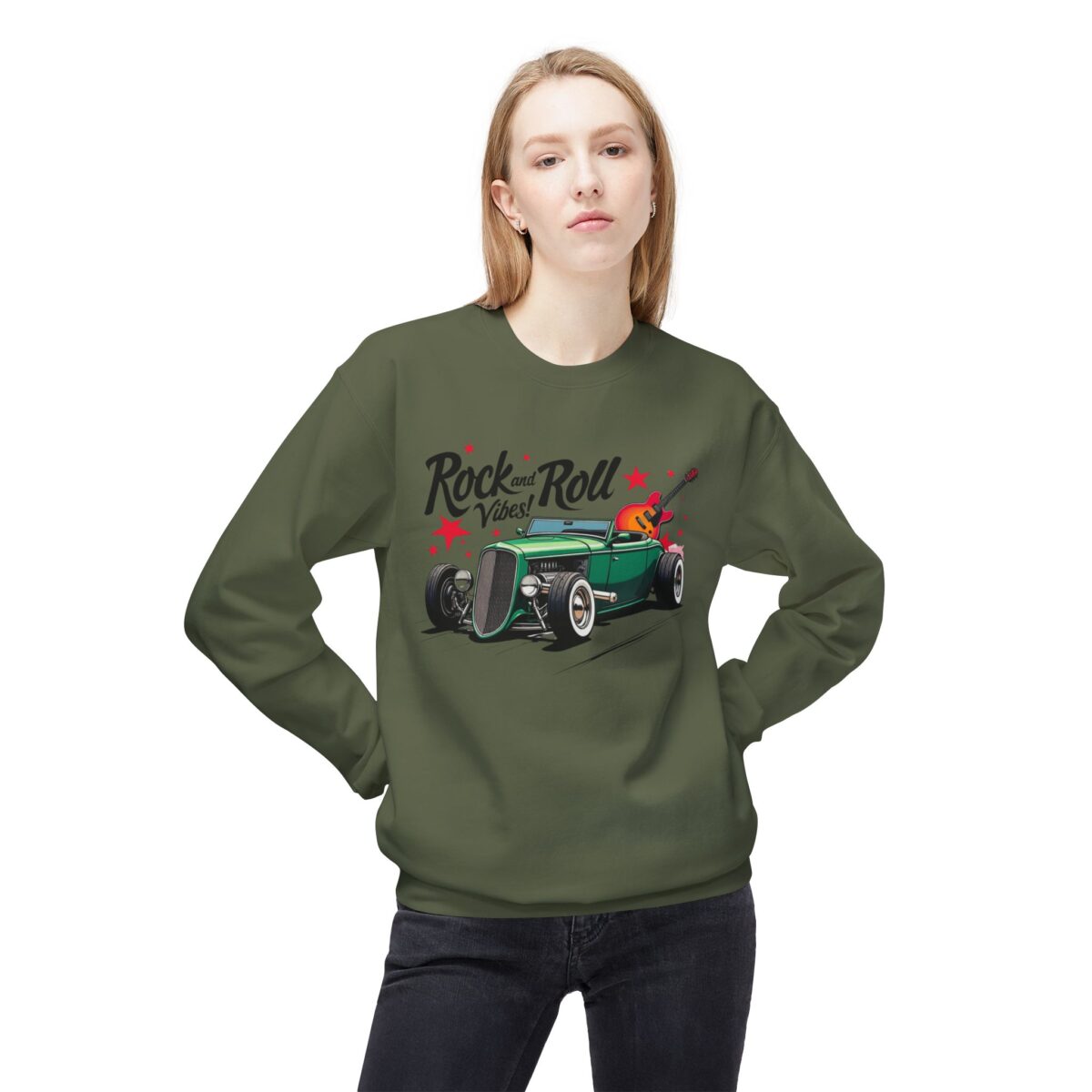 Rock & Roll Vibes Unisex Midweight Softstyle Fleece Crewneck Sweatshirt - Image 19