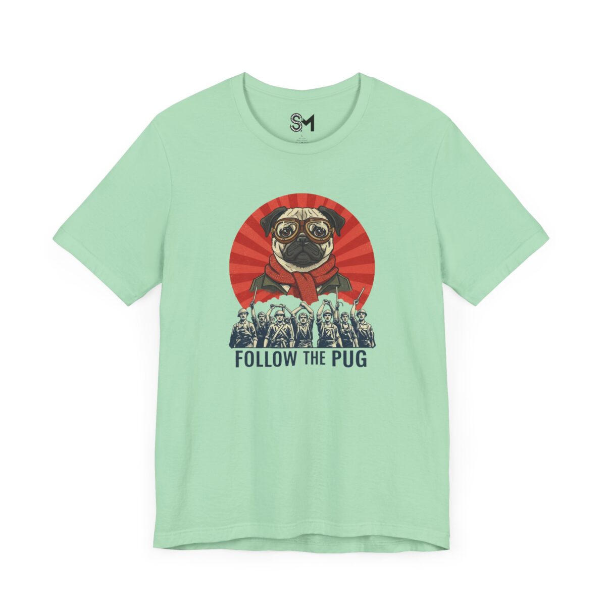 Follow the pug Unisex Jersey Short Sleeve Tee - Image 39