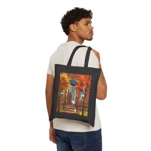 Autumn Gathering at Bear's Door Cotton Canvas Tote Bag - Image 7